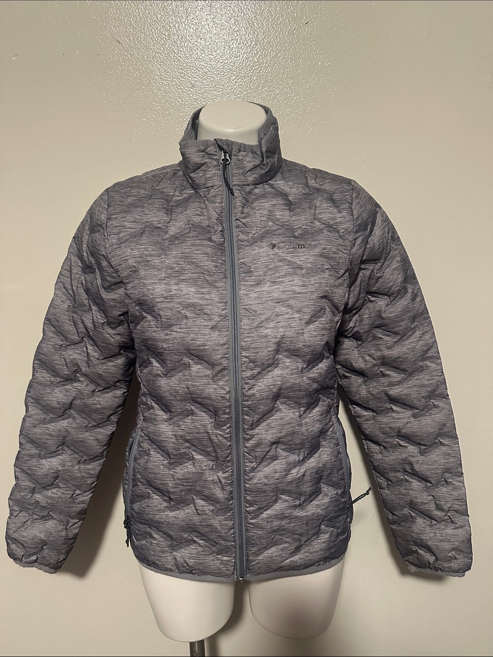 Columbia Heather Gray Quilted Puffer Jacket